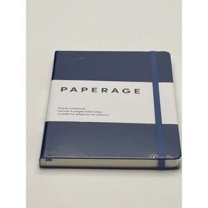 Paperage Blank Notebook Navy Blue Hardcover Journal 160 Pages 5.6x8 100gsm